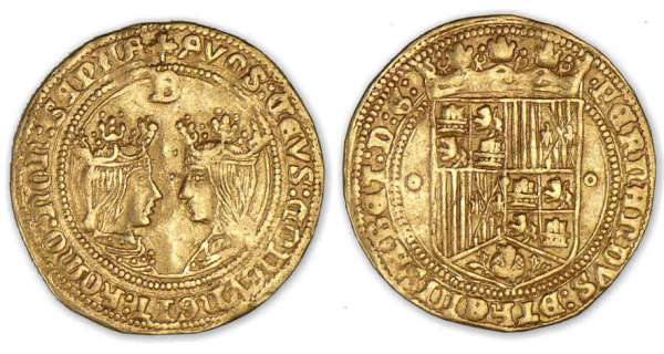 Pi�ces d'or de Ferdinand et Isabelle